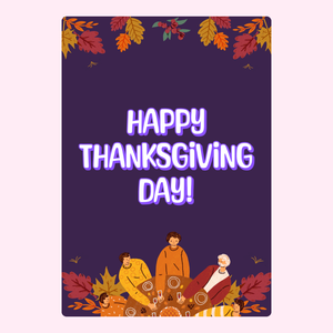 Happy Thanksgiving Day - Purple