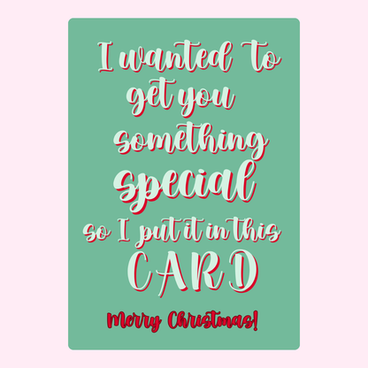 Christmas card with special message