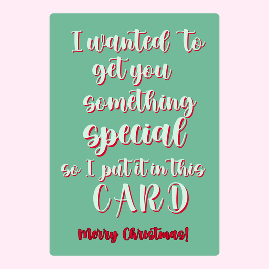 Christmas card with special message