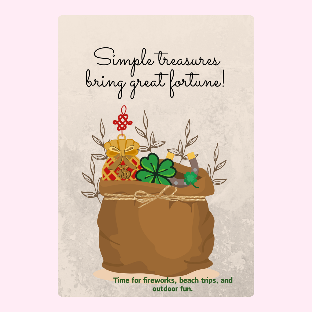 Simple treasures fortune bag for outdoor fun, 36