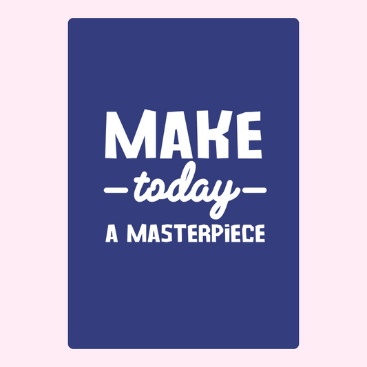 Make Today a Masterpiece quote on blue background, image 36_78965f35