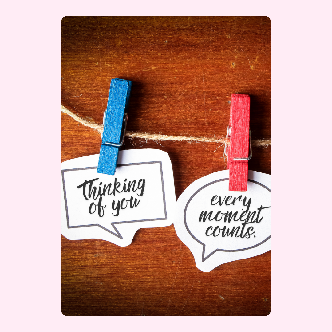 Thinking of you message with clothespins on wood (36)