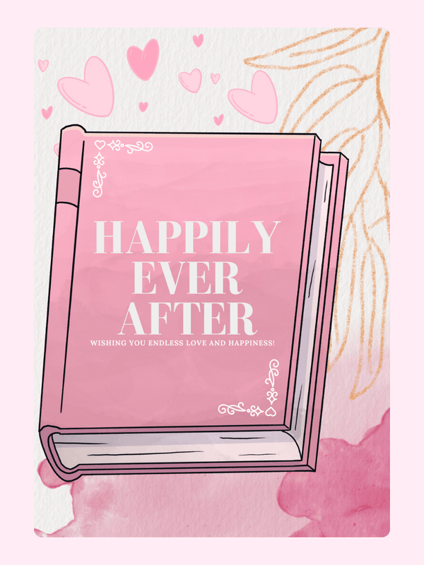 Endless Love and Happiness Cake Card, wedding