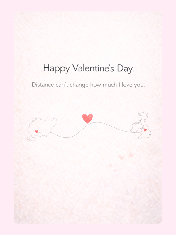 Distance Can't Change My Love Cake Card, for a partner