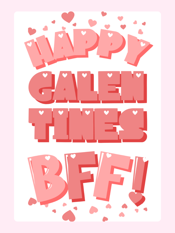 Happy Galentine Day9 Cake Card, for kids