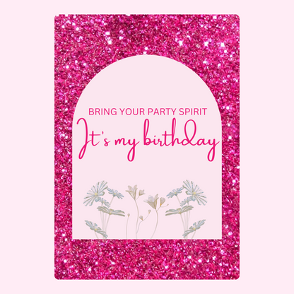 Birthday card with glitter and flowers, 37_ac8e4b16-986a