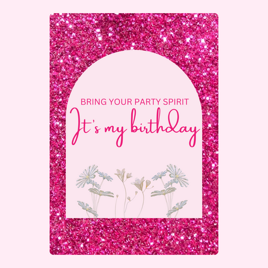 Birthday card with glitter and flowers, 37_ac8e4b16-986a