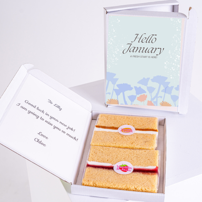 Cake gift box with Hello January message, 37_c668a54f