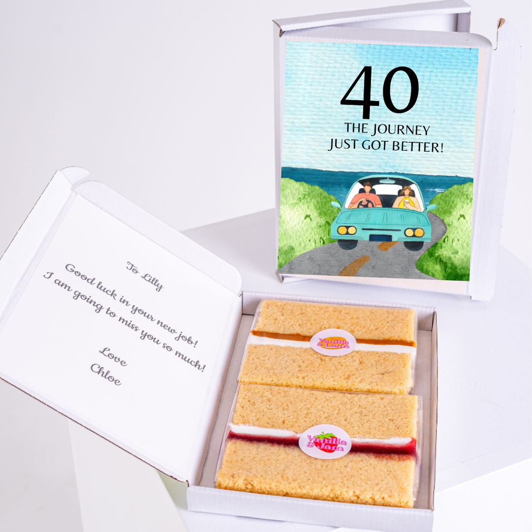 40th birthday cake gift for Lilly with Good luck message.