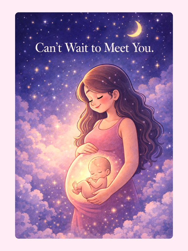 Can't Wait To Meet You Cake Card, Mother's Day