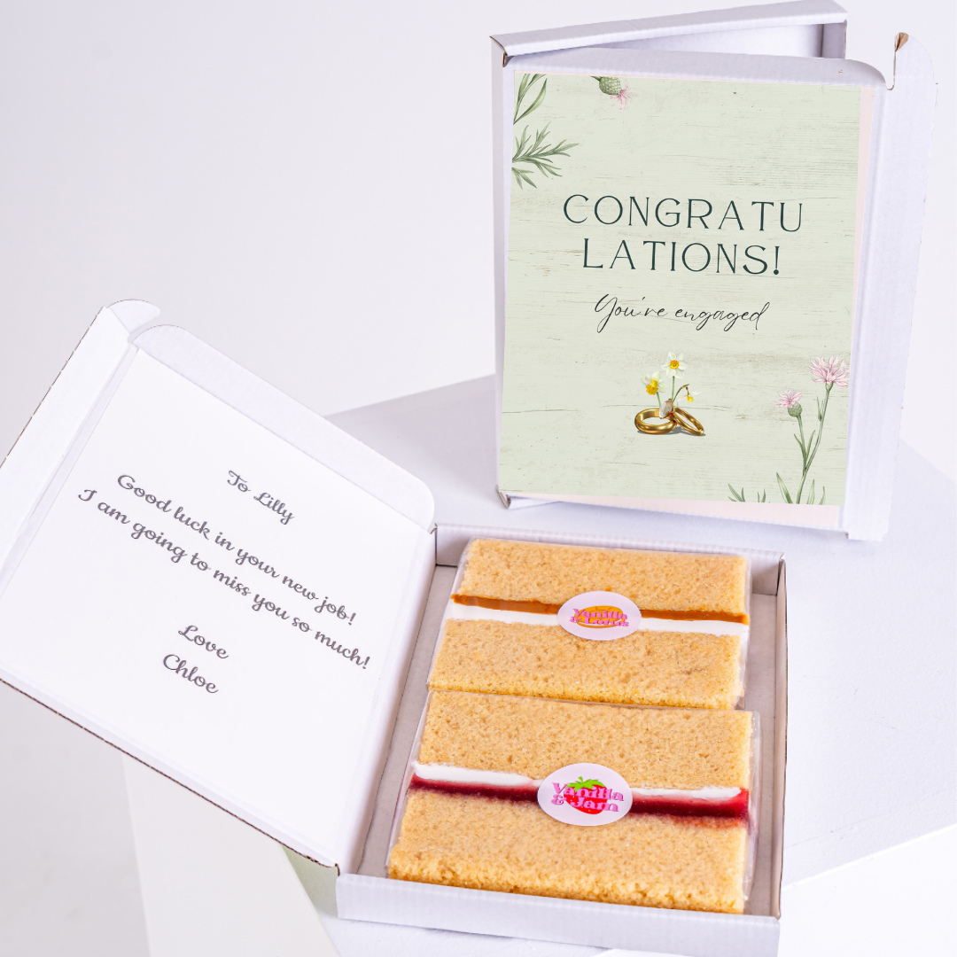 Engagement cake gift box for Lilly, congratulations!