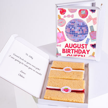 Vanilla sponge slices in gift box