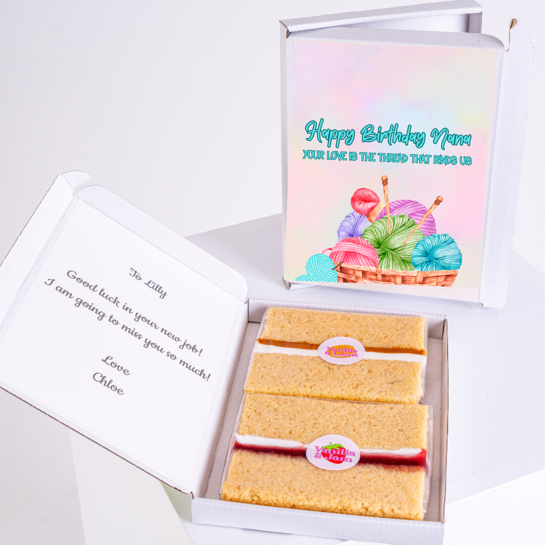 Birthday cake gift set for Lilly with Happy Birthday Nava card