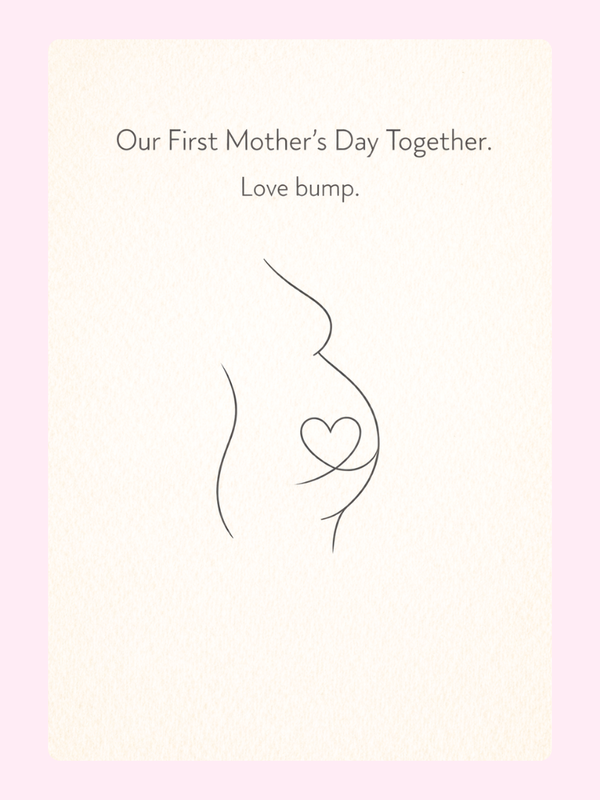 First Mother's Day Love Bump Cake Card