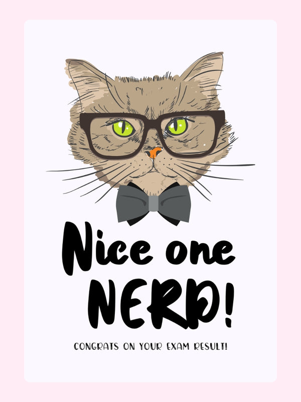 Nice One Nerd Cake Card
