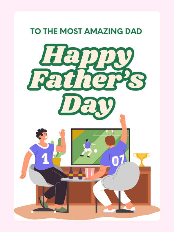 The Most Amazing Dad Cake Card