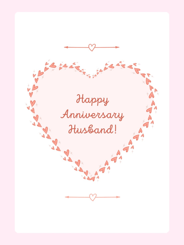 Happy Anniversary Husband Cake Card