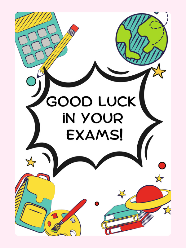 In Your Exams Cake Card, good luck
