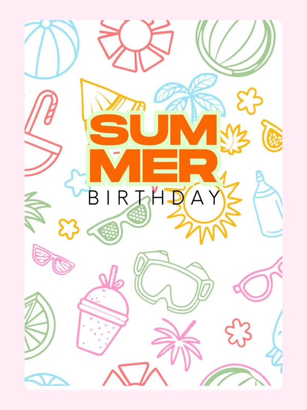 Summer Cake Card, birthday