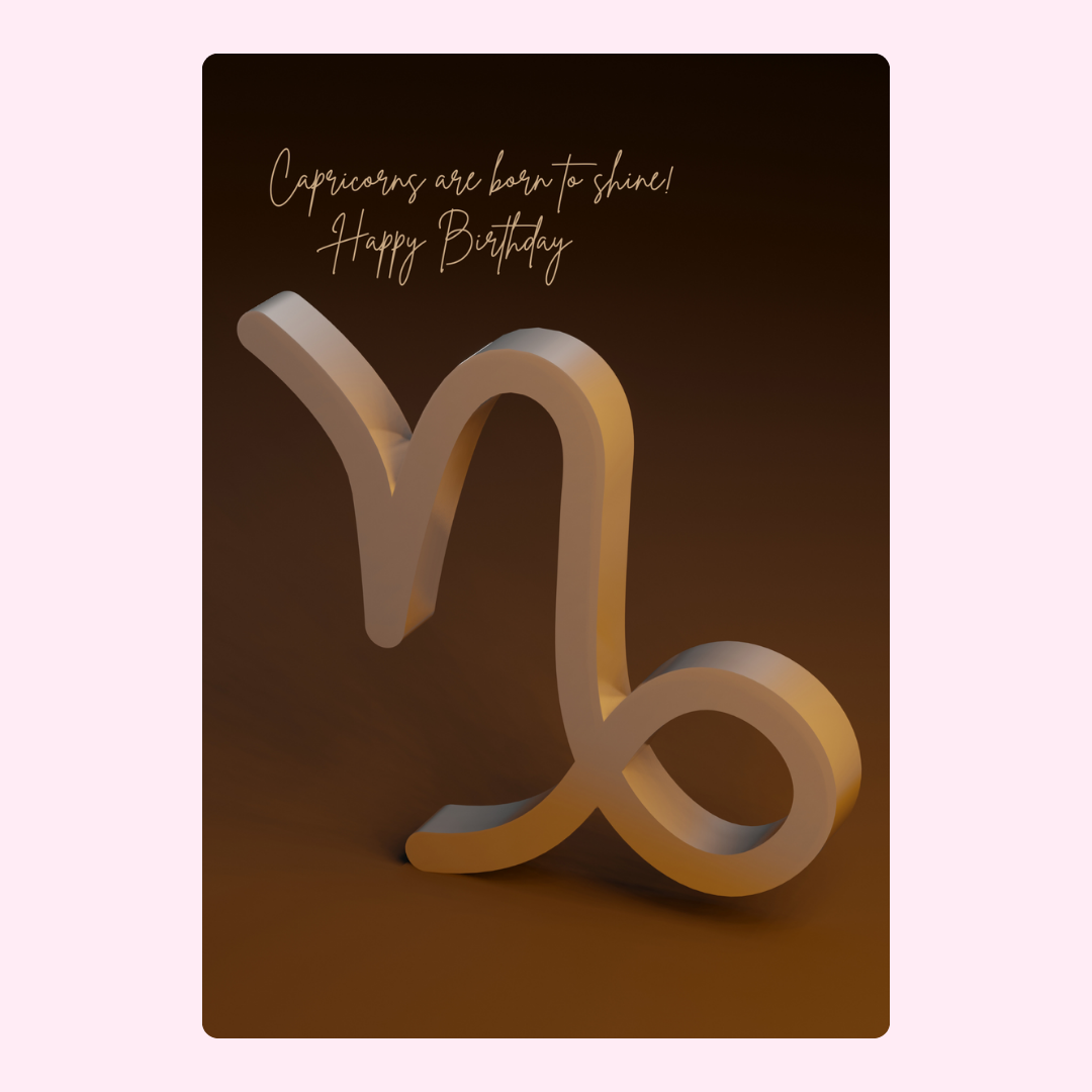 Capricorn birthday card