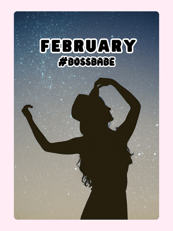 February Bossbabe Cake Card, birthday