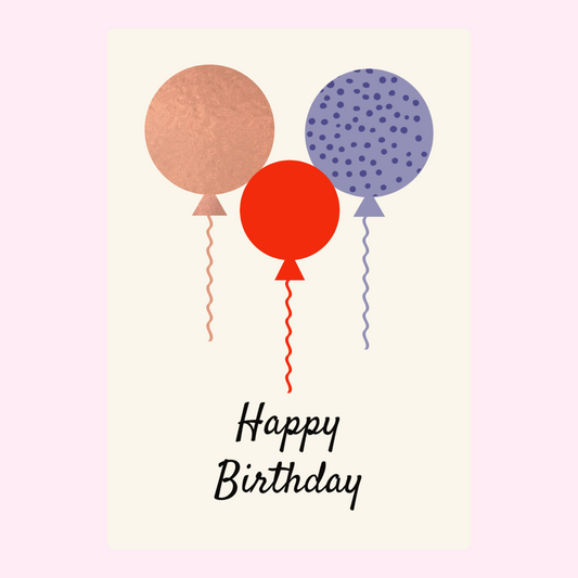 Happy Birthday card with balloons