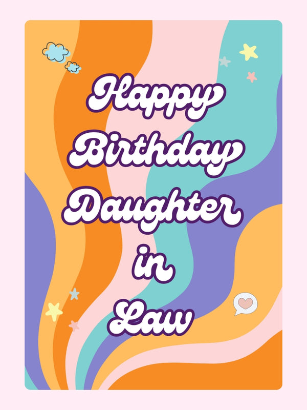 Vibrant Birthday Design Cake Card