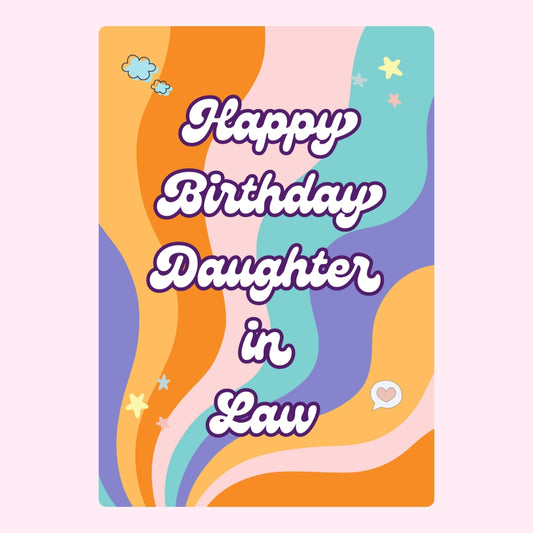 Colourful birthday message for daughter-in-law.
