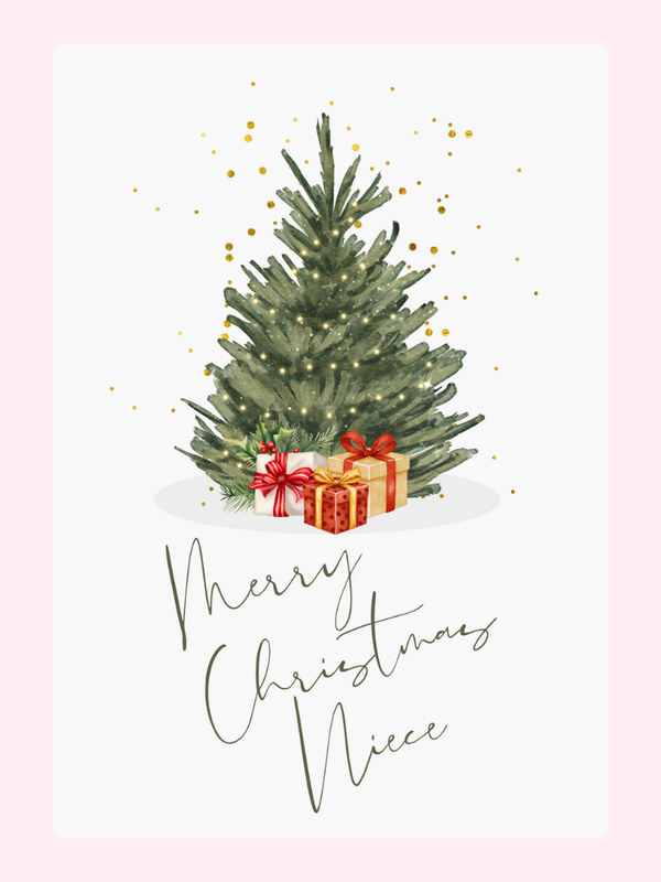 Merry Christmas Niece Cake Card