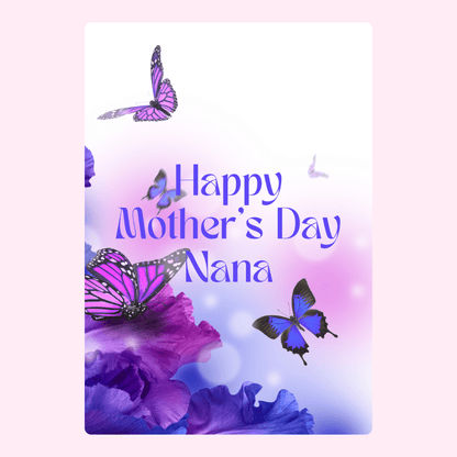 Mother's Day card for Nana with butterflies