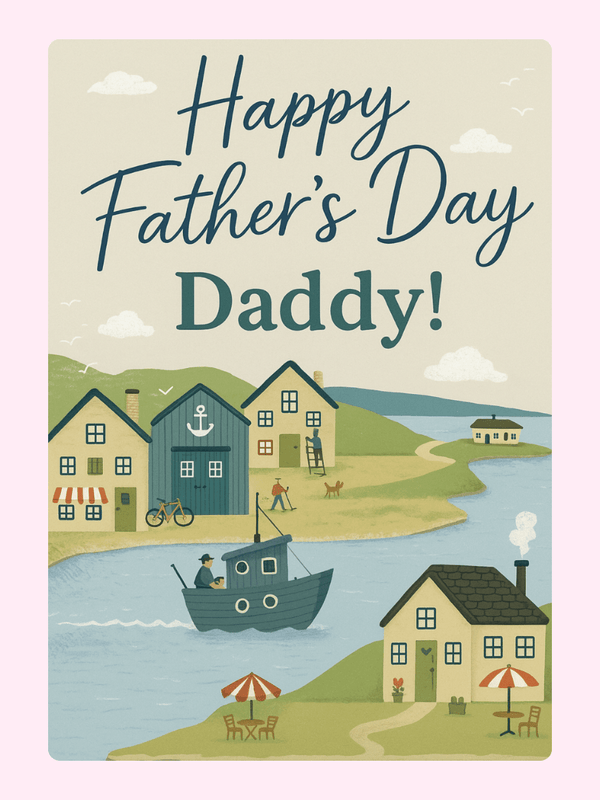 Happy Father's Day Daddy 1 Cake Card