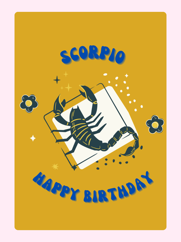 Scorpio Happy Birthday card (3_8f488009-e226-4395-ae2e-68d81afea25b)