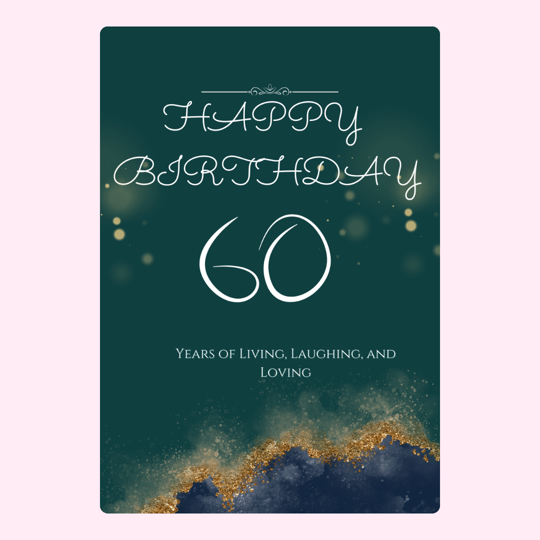 60th Birthday Card - Happy Birthday Wishes