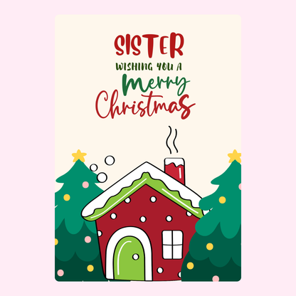 Christmas card for sister