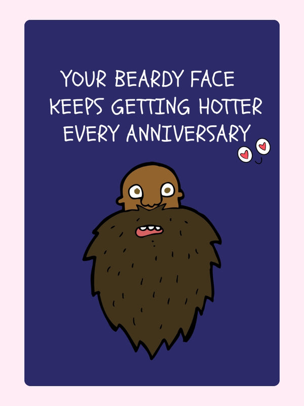 Your Face keeps Geeting Hotter Cake Card, for a boyfriend