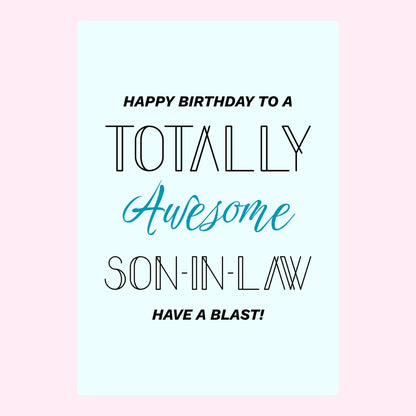 Modern birthday design for awesome son-in-law