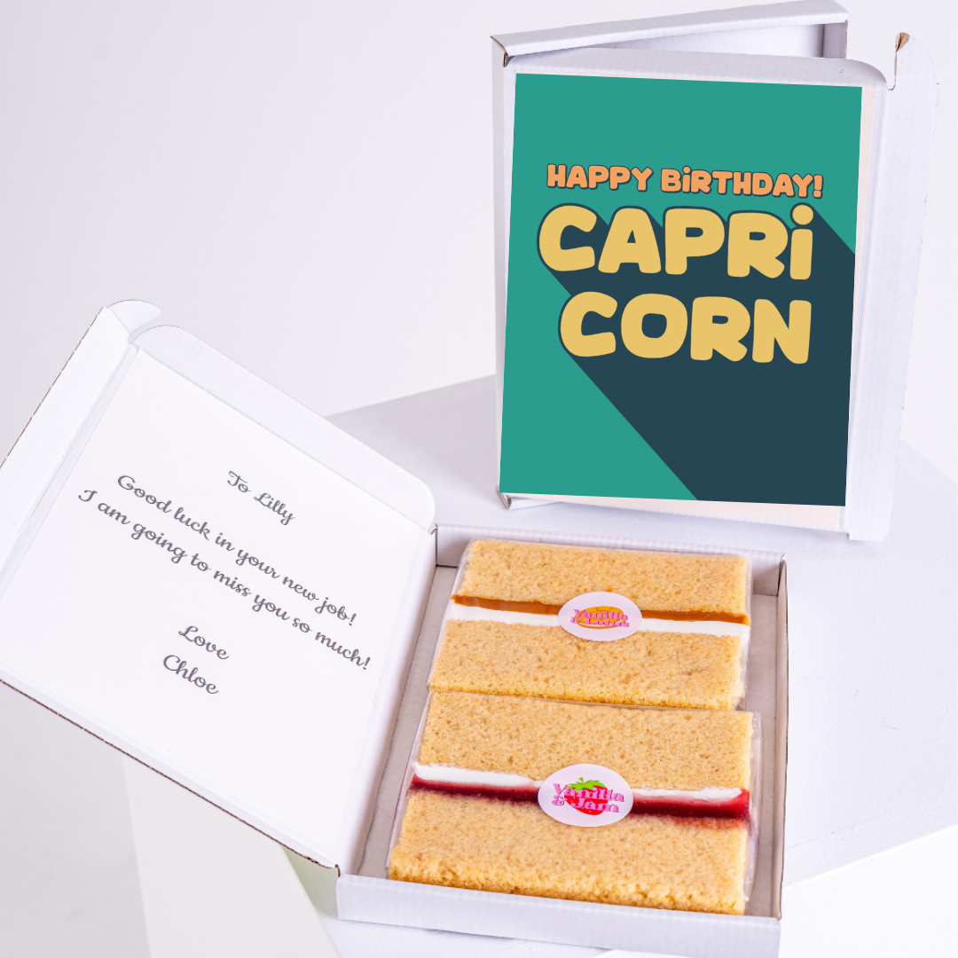 Capri Corn birthday cake gift box for Lilly
