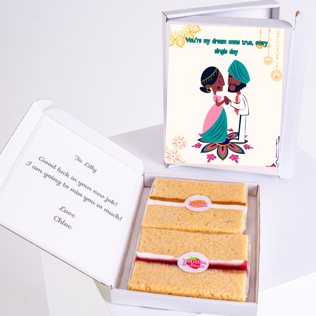 Gift box with cake and card for Lilly, You're my dream come true