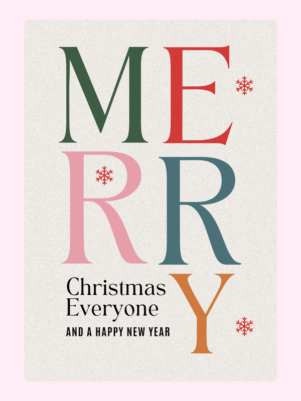 Merry Christmas Everyone Cake Card