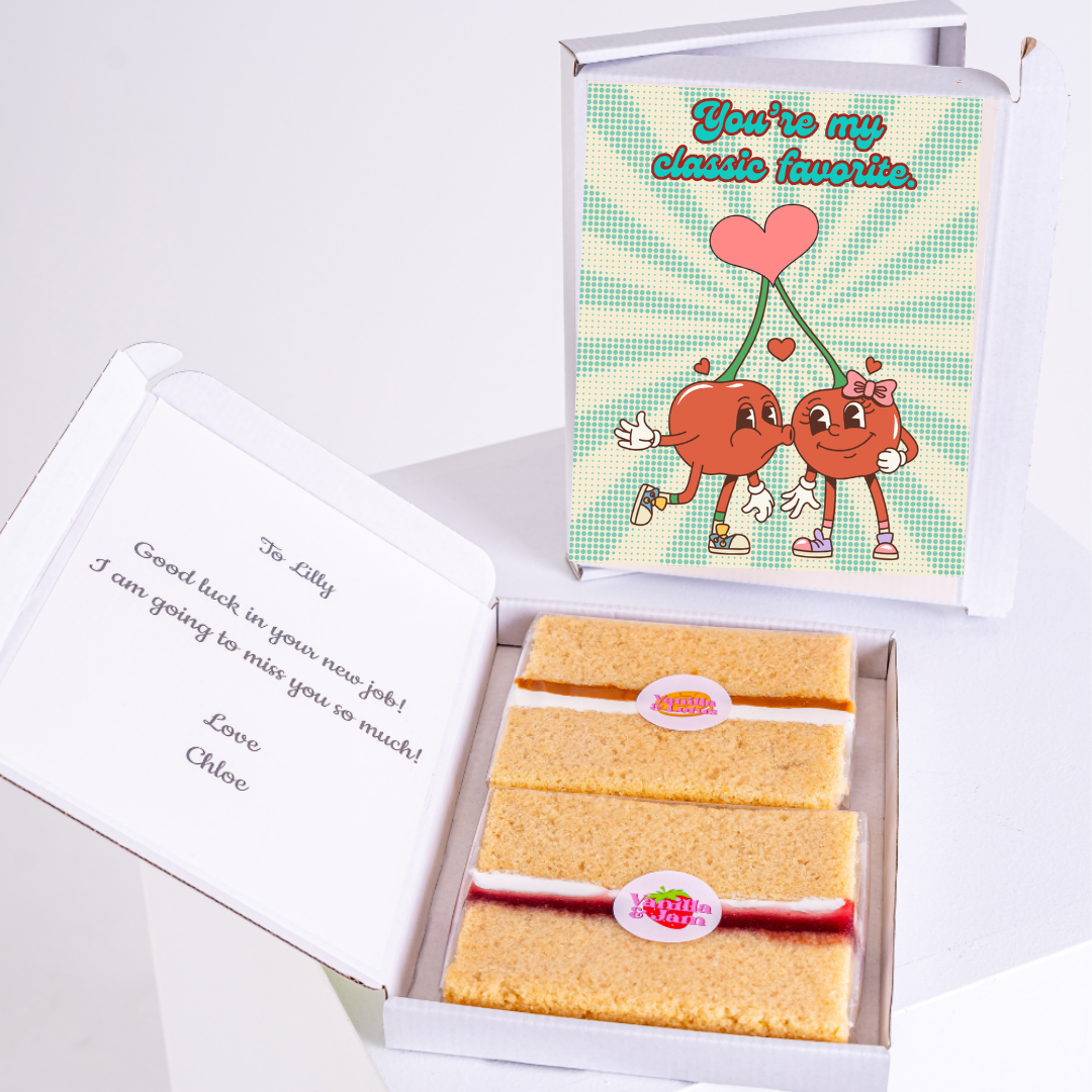 Cake gift box with You're my classic favorite card