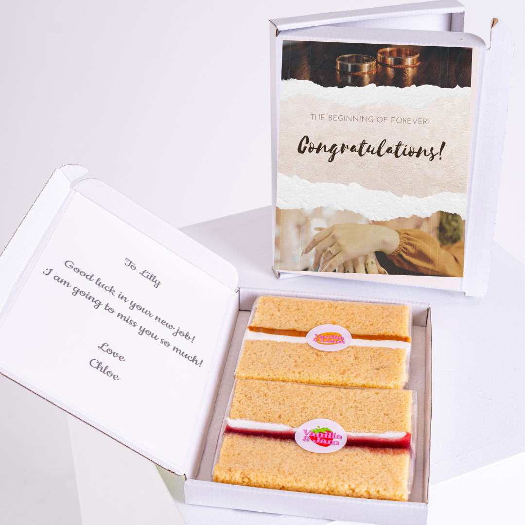 Congratulations cake gift box for Lilly