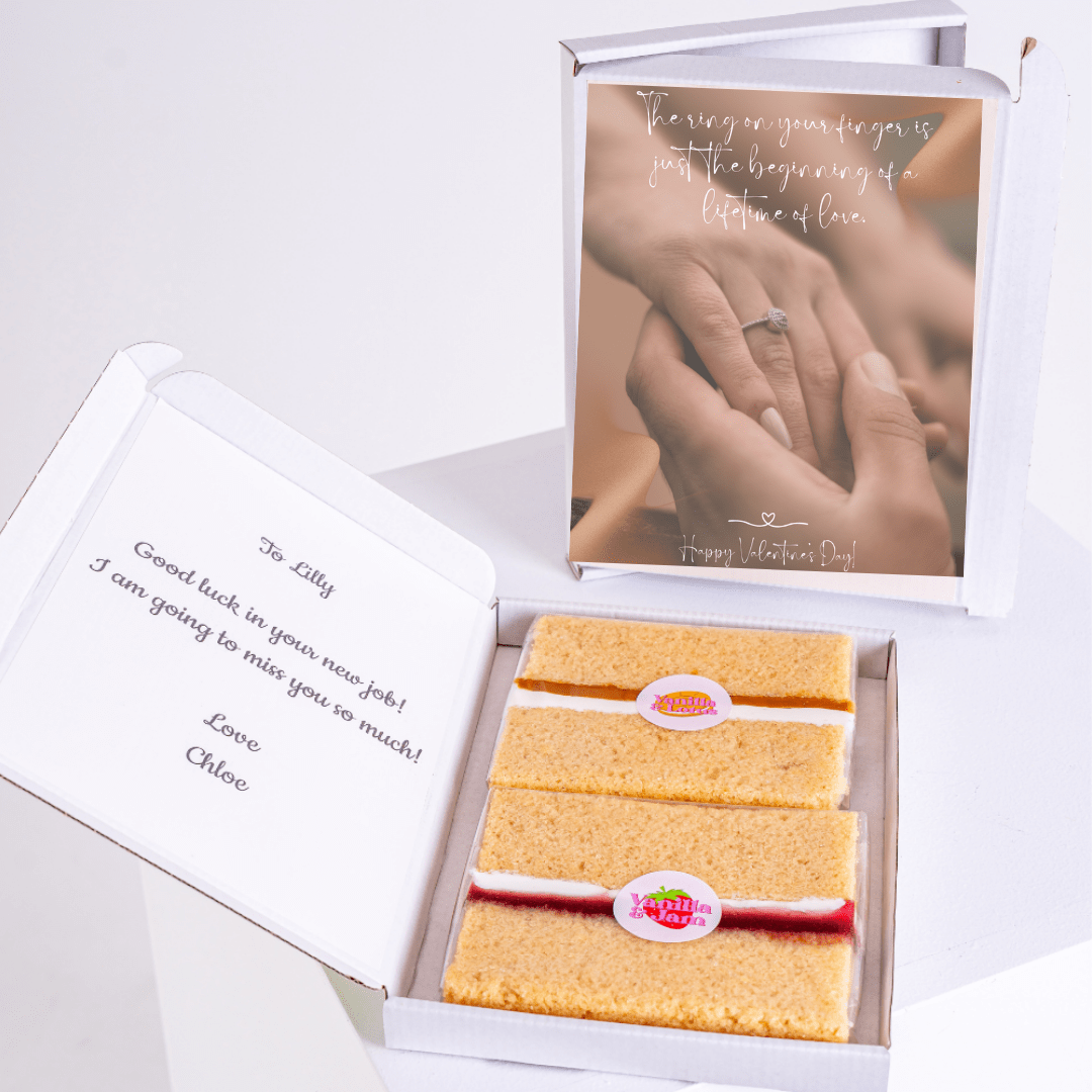 Cake gift box for Lilly with message and photo.