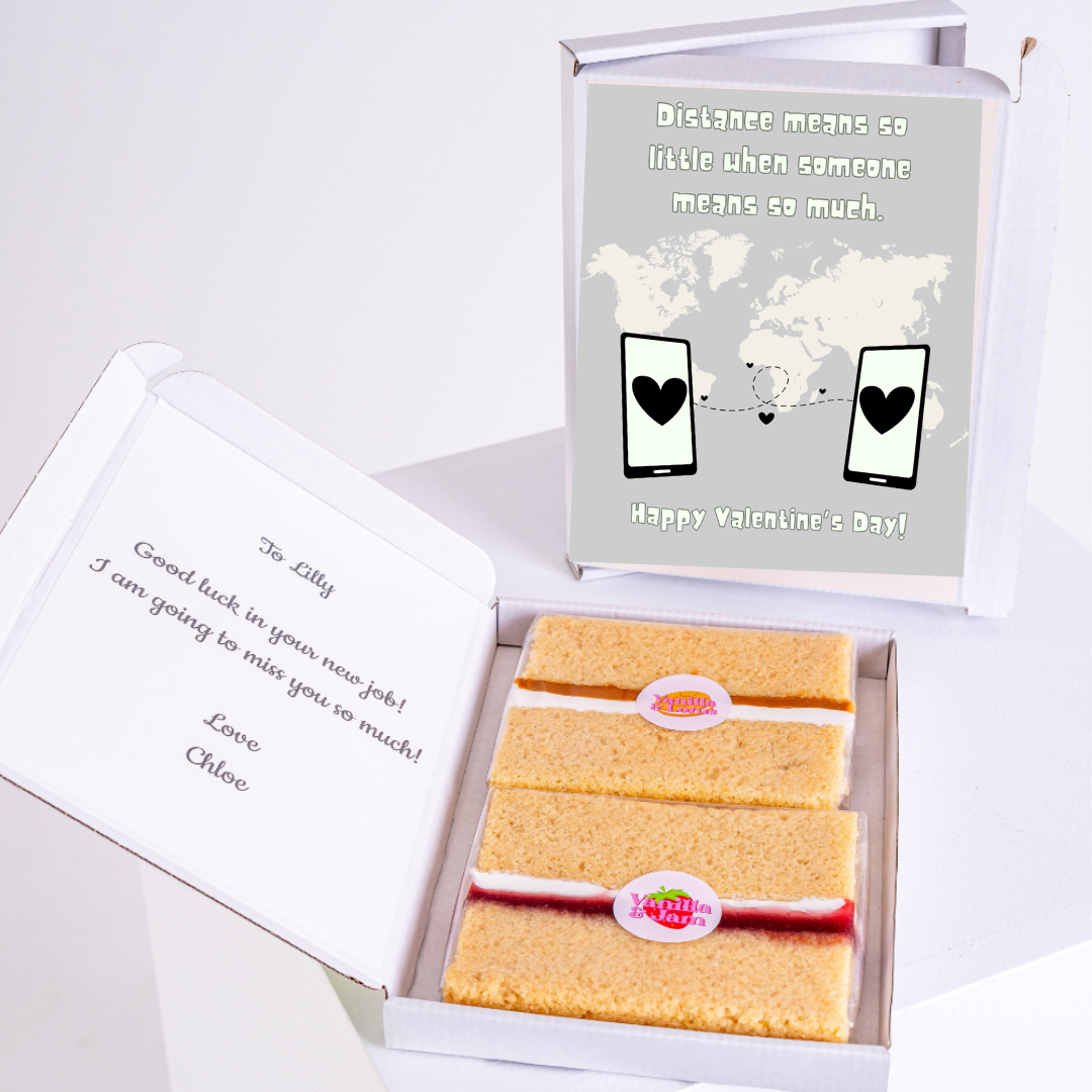 Valentine's Day cake gift for Lilly with a message of love and support.