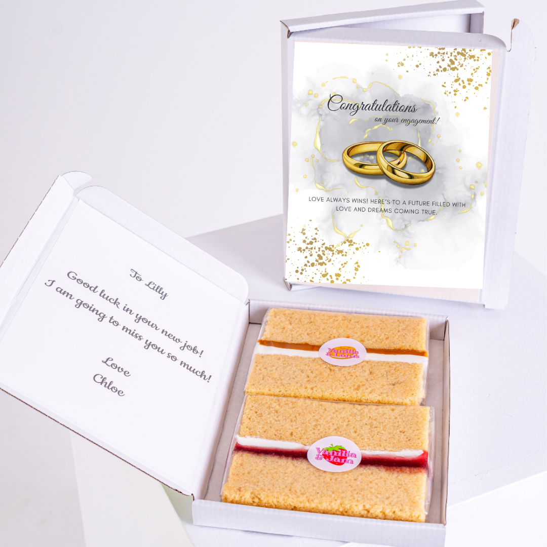 Engagement card and cake gift set for Lilly