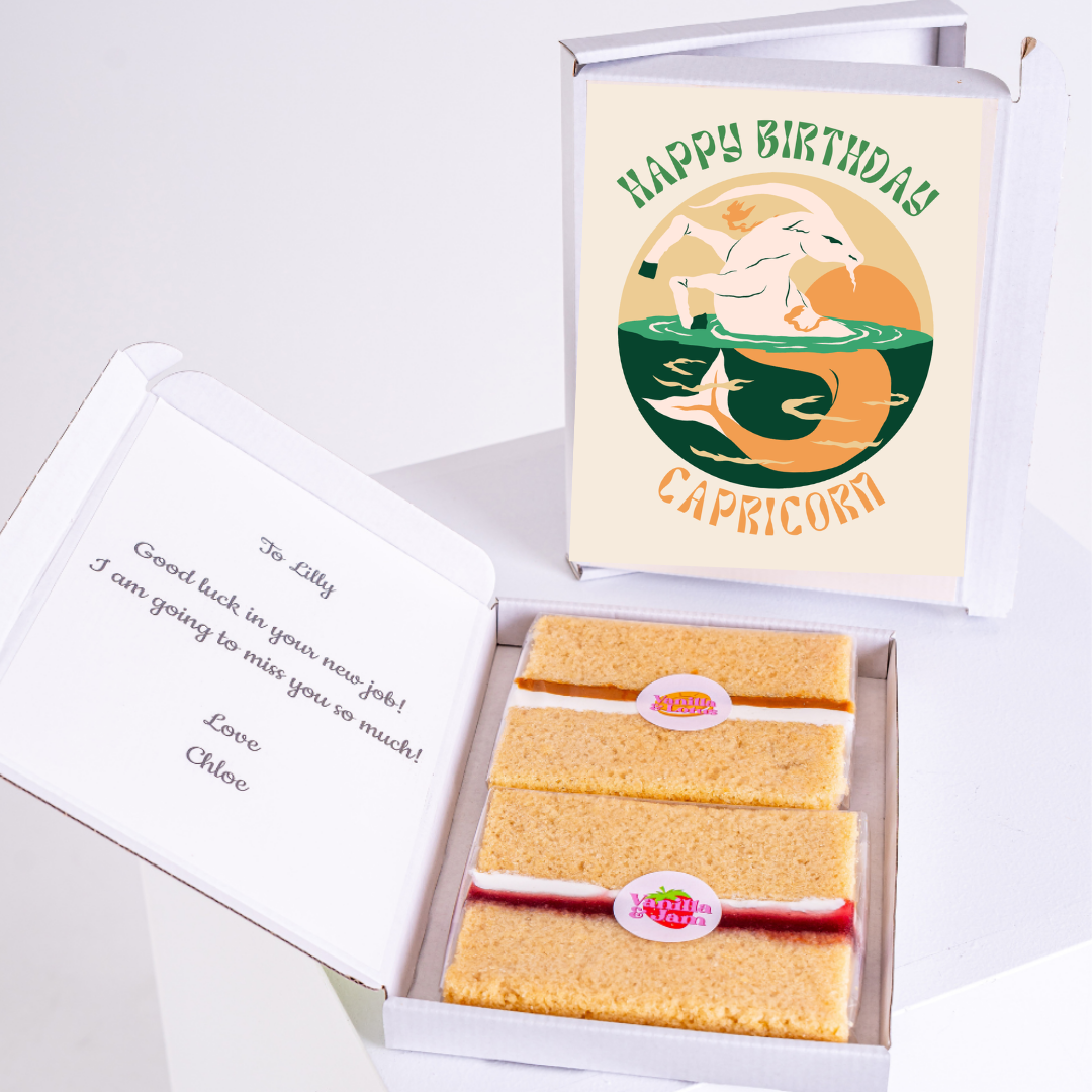 Birthday cake and Capricorn card gift for Lilly