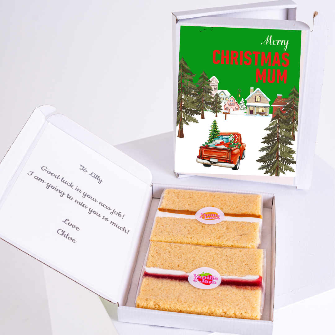 Christmas cake gift with card for Lilly
