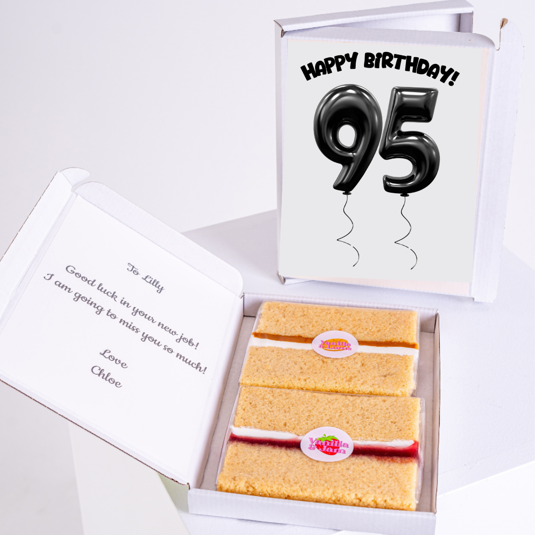 Birthday cake for Lilly with 95 balloon card