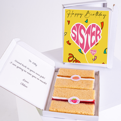 Birthday cake and card for Sister, good luck Lilly!