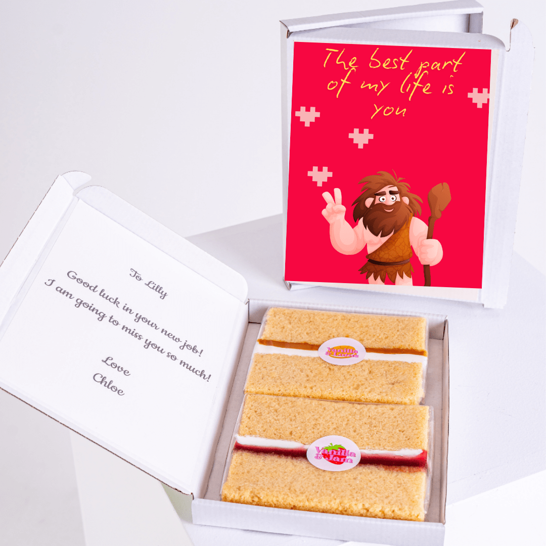 Gift box for Lilly with cake and card The best part of my life is you