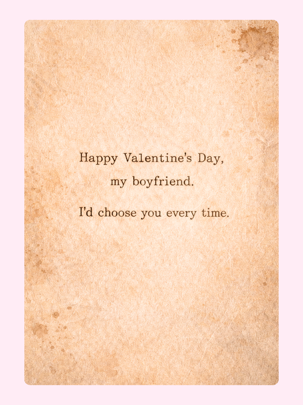 I'd Choose You Everytime Cake Card, for a boyfriend